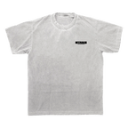 Gray t-shirt with a logo on a transparent background